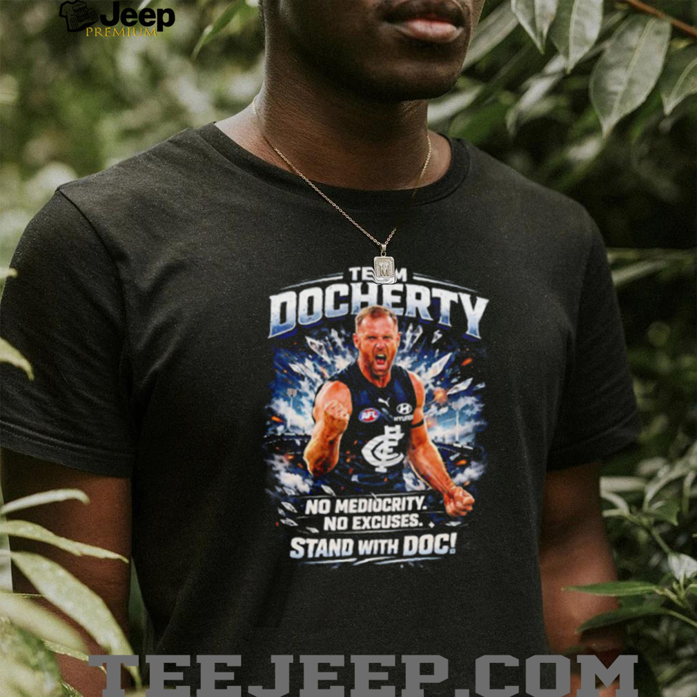 Team Docherty “Stand With Doc” Sam Docherty Carlton FC Tribute T Shirt Team Docherty “Stand With Doc” Sam Docherty Carlton FC Tribute T Shirt