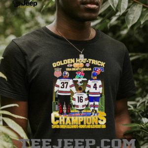 Team USA Hockey Golden Hat Trick Champions 2026 Men's Women's and Sled T Shirt