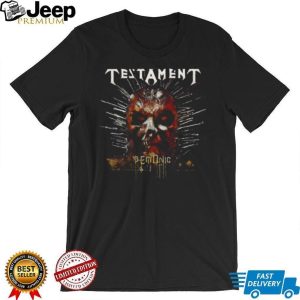 Testament Demonic Album Cover Skull Graphic Metal T Shirt