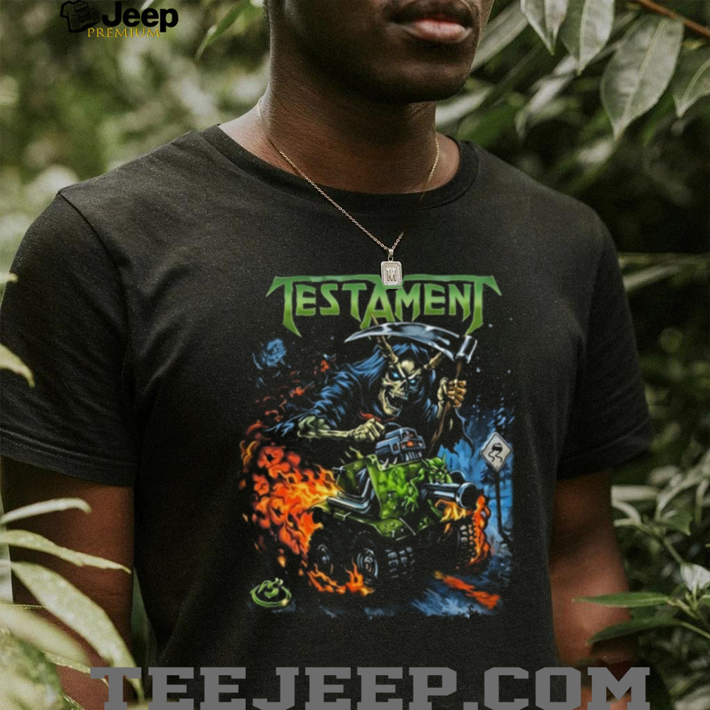 Testament Skeleton Reaper Driving Monster Truck Thrash Metal T Shirt Testament Skeleton Reaper Driving Monster Truck Thrash Metal T Shirt
