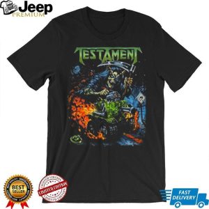 Testament Skeleton Reaper Driving Monster Truck Thrash Metal T Shirt