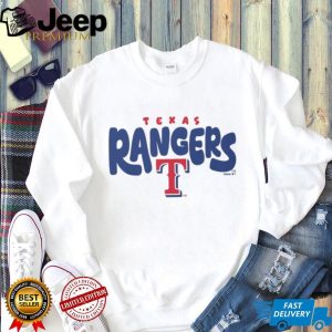 Texas Rangers Heritage Logo Oatmeal Heather Crewneck T shirt