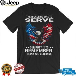Thank You Veterans American Flag Eagle Patriotic Duty T Shirt