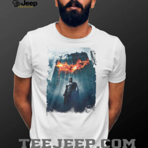 The Dark Knight Batman Burning Bat Symbol Skyline Graphic T Shirt The Dark Knight Batman Burning Bat Symbol Skyline Graphic T Shirt