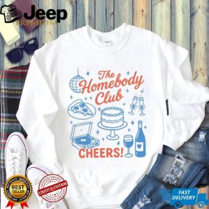 The Homebody Club Cheers Pizza and Wine Social Battery T Shirt