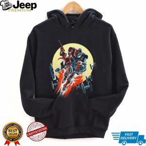 The Mandalorian and Grogu Star Wars Retro Flight Graphic T Shirt