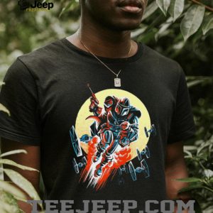 The Mandalorian and Grogu Star Wars Retro Flight Graphic T Shirt