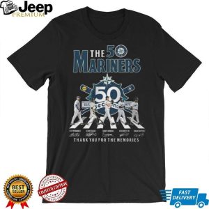 The Mariners 50 Seasons Anniversary Abbey Road Signature Thank You For The Memories T Shirt