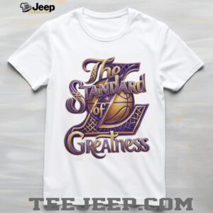 The Standard of Greatness Gold Basketball Trophy Graphic T Shirt
