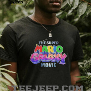 The Super Mario Galaxy Movie Rainbow Logo Video Game Fan T Shirt
