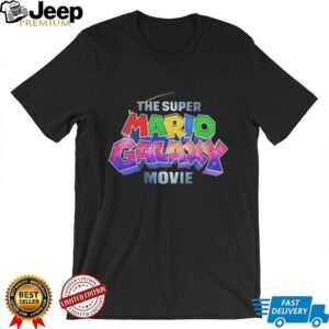 The Super Mario Galaxy Movie Rainbow Logo Video Game Fan T Shirt