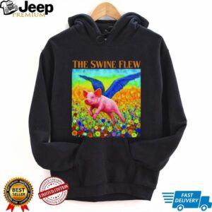 The Swine Flew Whimsical Flying Pig Surreal Art Colorful T Shirt The Swine Flew Whimsical Flying Pig Surreal Art Colorful T Shirt