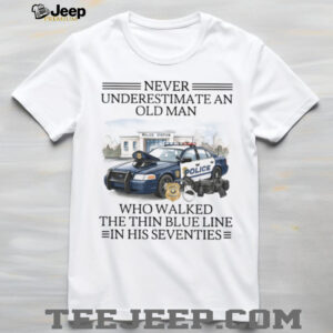 Thin Blue Line Police Car 70s Legend T Shirt Law Enforcement Gift