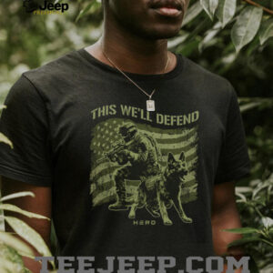 This We'll Defend Military K9 Soldier and German Shepherd Tactical T shirt