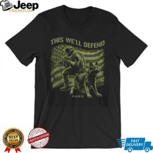 This We'll Defend Military K9 Soldier and German Shepherd Tactical T shirt