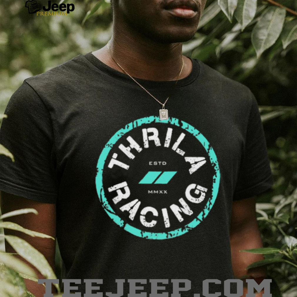 Thrila Racing Team Distressed Circle Logo Black T Shirt Thrila Racing Team Distressed Circle Logo Black T Shirt