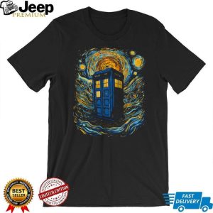 Doctor Who TARDIS Starry Night Van Gogh Mashup Sci Fi T Shirt