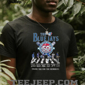 Toronto Blue Jays 50th Seasons 1977 2026 Abbey Road Signatures T Shirt