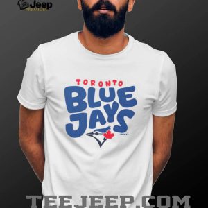 Toronto Blue Jays Oatmeal Heather Bubble Logo Pullover T shirt