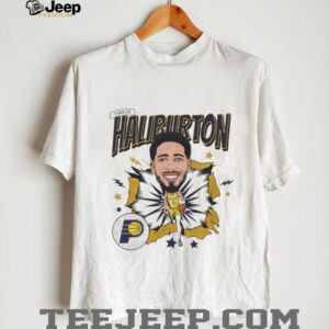Tyrese Haliburton Indiana Pacers Basketball Star Cartoon Graphic T Shirt Tyrese Haliburton Indiana Pacers Basketball Star Cartoon Graphic T Shirt