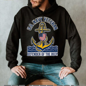 U.S. Navy Veteran Defender Of The Deep Anchor & American Flag T Shirt U.S. Navy Veteran Defender Of The Deep Anchor & American Flag T Shirt