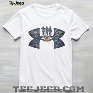 U.S. Navy Veteran Salute Blue Camo Patriotic Military T Shirt