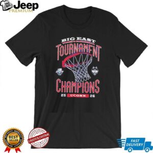 UConn Huskies 2025 26 Big East Women's Basketball Tournament Champions T Shirt