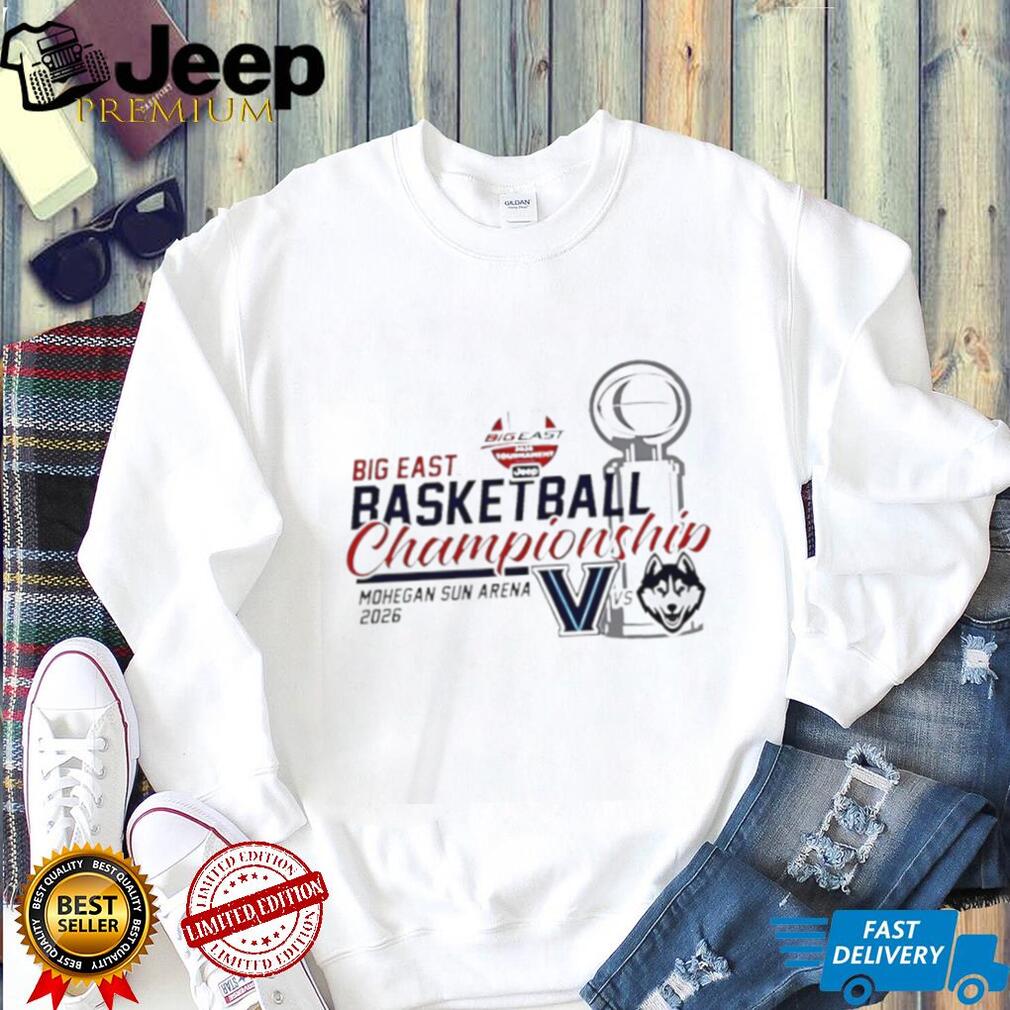 UConn vs Villanova Big East Basketball Championship 2026 Mohegan Sun T Shirt UConn vs Villanova Big East Basketball Championship 2026 Mohegan Sun T Shirt