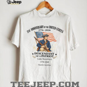 US 250th Anniversary 1776 2026 Patriot Descendant Custom T Shirt