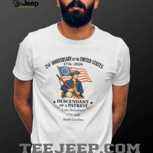US 250th Anniversary 1776 2026 Patriot Descendant Custom T Shirt