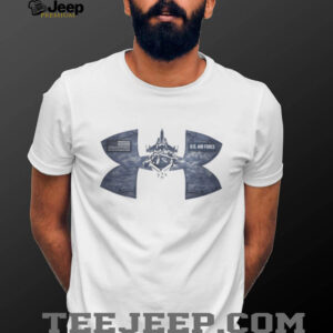 US Air Force Blue Camo Jet Pilot Military Pride White T Shirt