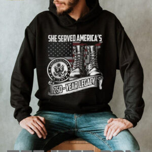 US Army 250 Year Legacy She Served America Veteran Sweatshirt