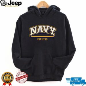 US Navy Established 1775 Vintage Varsity Style Military T Shirt