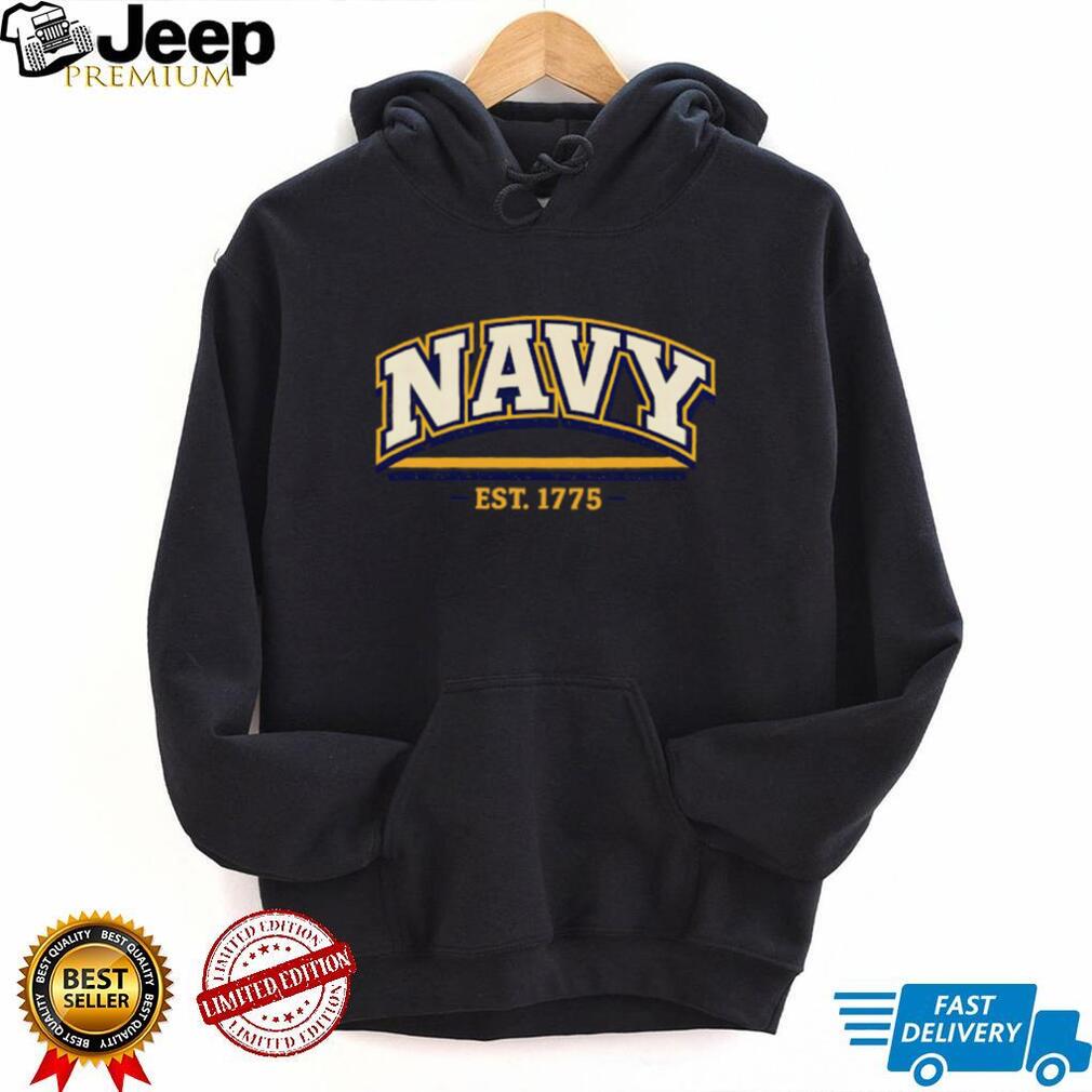 US Navy Established 1775 Vintage Varsity Style Military T Shirt US Navy Established 1775 Vintage Varsity Style Military T Shirt