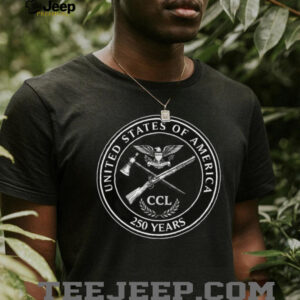 USA 250 Years CCL Patriotic Eagle and Crossed Muskets Heritage T shirt