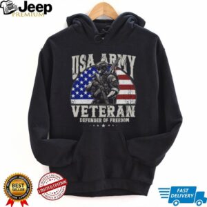 USA Army Veteran Defender of Freedom Soldier Patriotic T Shirt