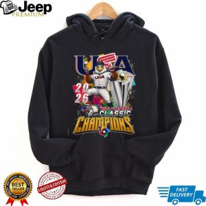 USA Baseball 2026 World Baseball Classic Champions Gold Mascot T Shirt