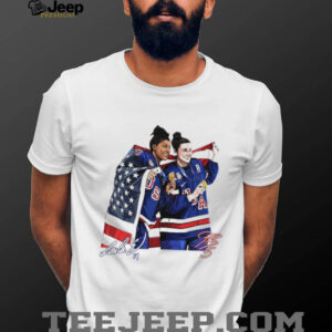 USA Women’s Ice Hockey Gold Medalists Knight and Edwards Signature T Shirt USA Women’s Ice Hockey Gold Medalists Knight and Edwards Signature T Shirt