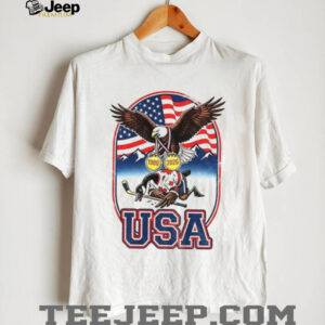 USA vs Canada Ice Hockey 1980 & 2026 Gold Medal Eagle Victory T Shirt