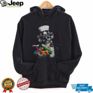 Uncle Sam Skeleton Satire Graphic T Shirt Anti Consumerism Art Uncle Sam Skeleton Satire Graphic T Shirt Anti Consumerism Art