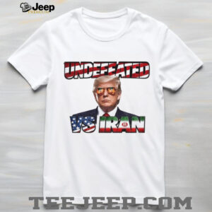 Undefeated Donald Trump vs Iran Fire Sunglasses Graphic T Shirt