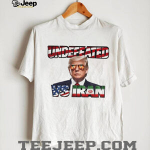 Undefeated Donald Trump vs Iran Fire Sunglasses Graphic T Shirt