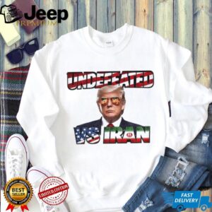 Undefeated Donald Trump vs Iran Fire Sunglasses Graphic T Shirt