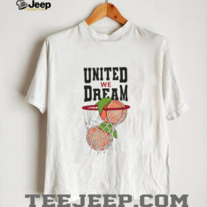 United We Dream Peach Basketball Hoop Graphic T Shirt United We Dream Peach Basketball Hoop Graphic T Shirt