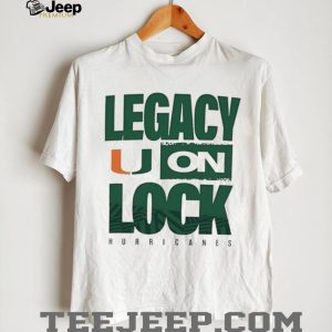 University of Miami Hurricanes “Legacy On Lock” Graphic T Shirt University of Miami Hurricanes “Legacy On Lock” Graphic T Shirt