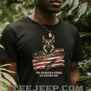 Unleash Healing For Vets Service Dog Support Patriotic Veteran T Shirt