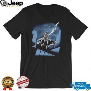 Urban Vigilante Silhouette Lightning Strike Art Black T Shirt Urban Vigilante Silhouette Lightning Strike Art Black T Shirt
