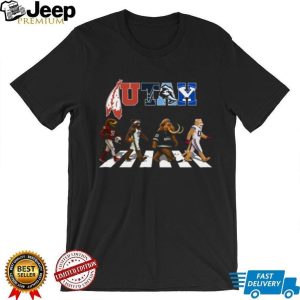 Utah Sports Mascots Abbey Road Walk University Teams & Jazz Coffee T Shirt Utah Sports Mascots Abbey Road Walk University Teams & Jazz Coffee T Shirt