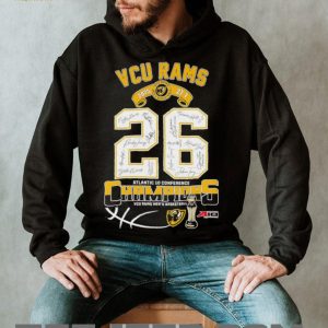 VCU Rams 2025 Atlantic 10 Conference Champions Signed Roster T shirt