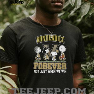 Vanderbilt Commodores Forever Peanuts Crew Black and Gold T Shirt Vanderbilt Commodores Forever Peanuts Crew Black and Gold T Shirt